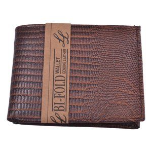 Genuine Handcrafted Faux Reptile Leather Billfold